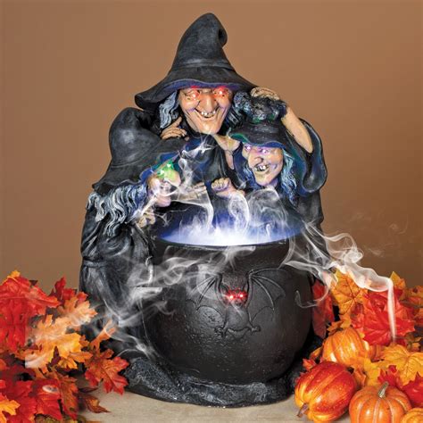 Illuminated witch figurine with sound effects